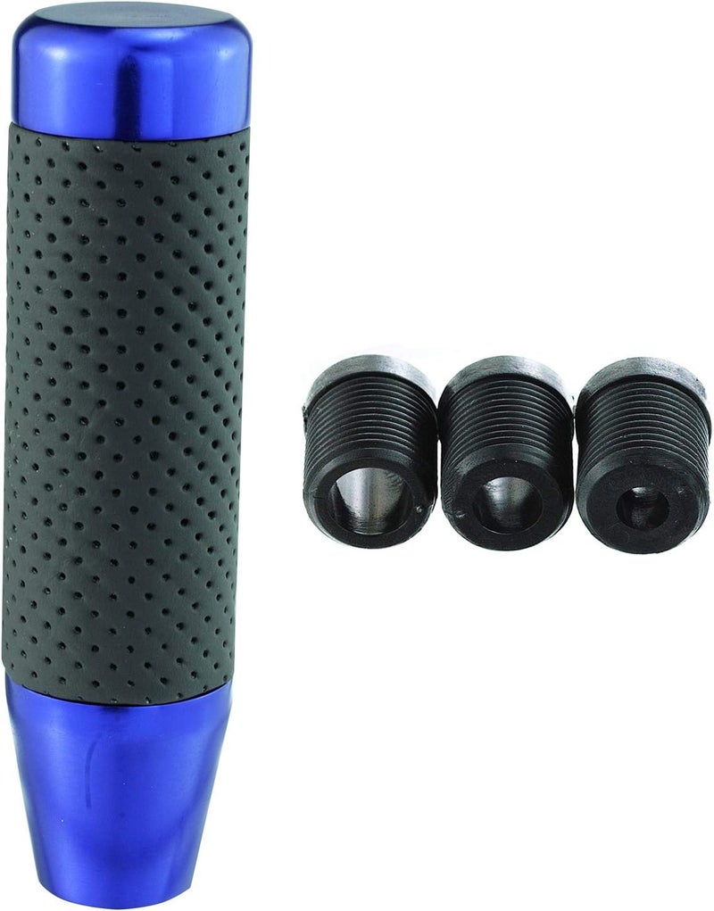 Abfer Weighted Shift Knob Short Stick Gear Shifter Adapter Leather Shift Knobs for Most Automatic Manual Vehicle Trucks,Blue - Image 4